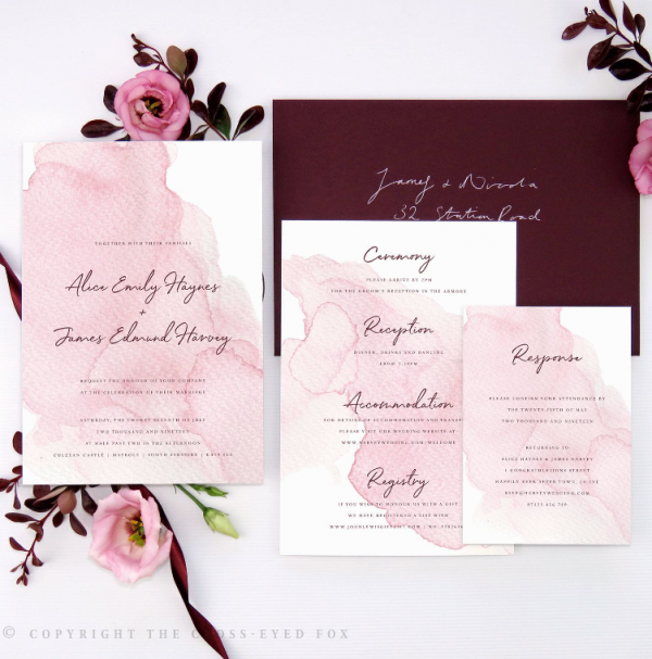 Undangan Penikahan Sederhana Soft Pink